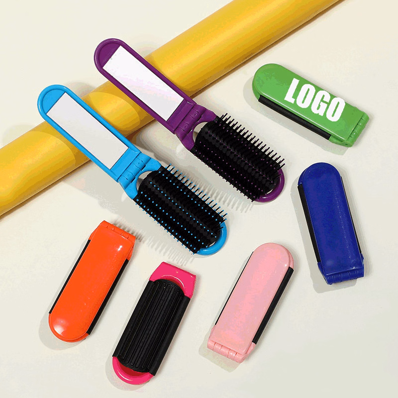 Travel Brushes for Hair/Foldable Hair Brush Compact Hair Brush Pocket Folding with Mirror