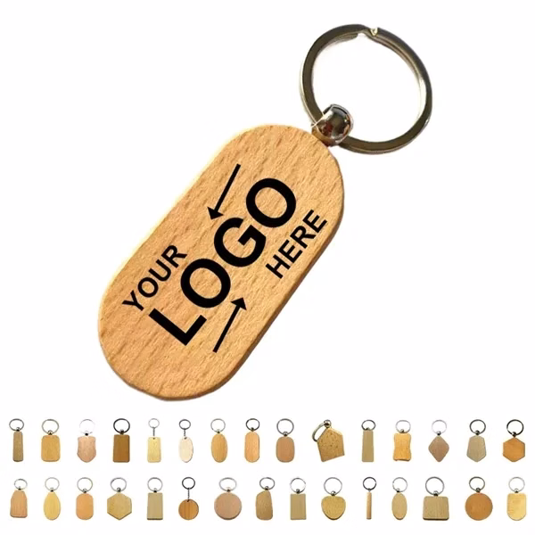Custom Wooden 2.56 Inch Pendant Keychain — Home Decoration & Brand Keepsake