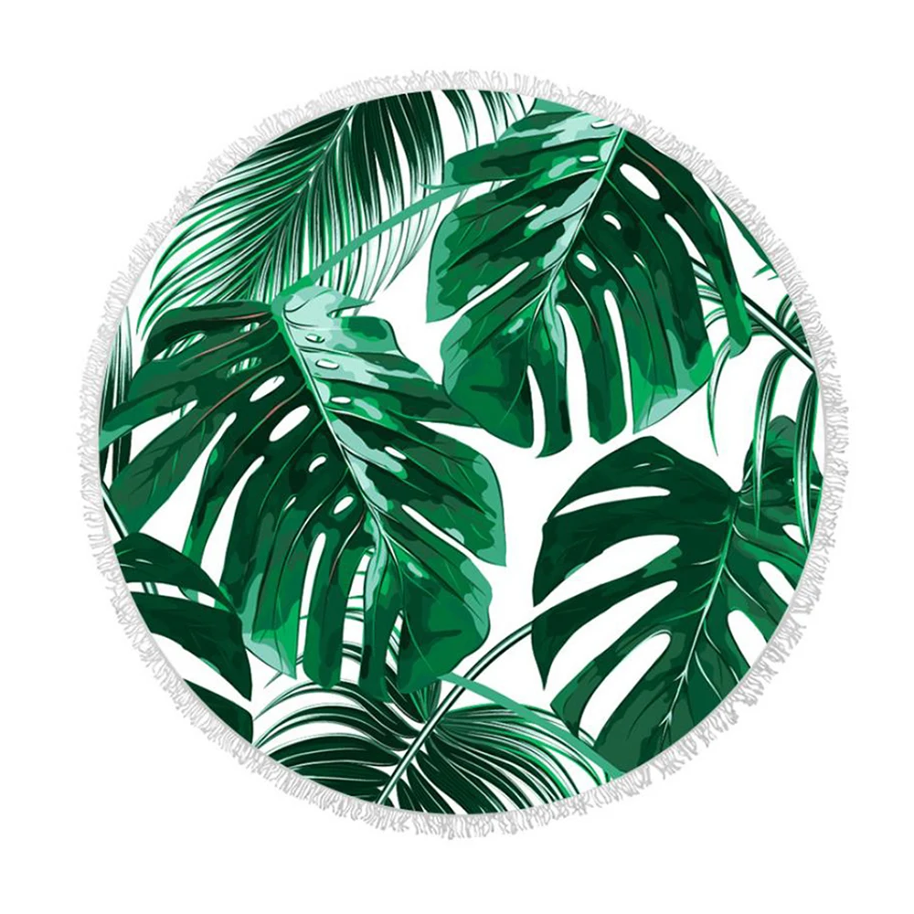 Round Sublimated Plush Microfiber Beach Towel 1