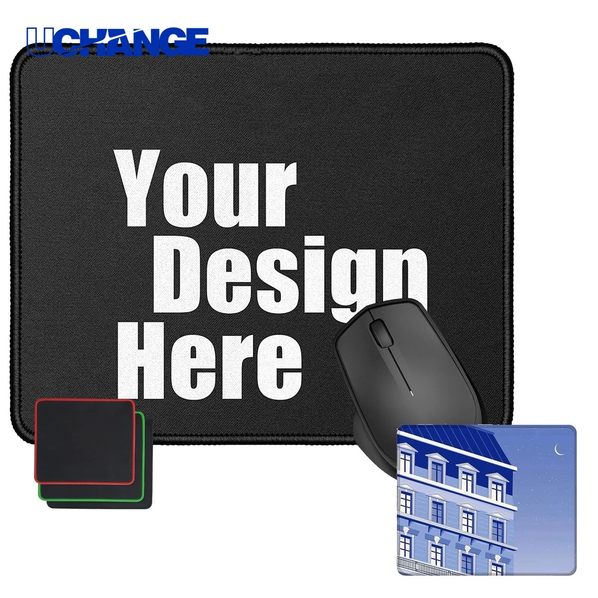 Custom Stitched Edge Mouse Pad Mat 1
