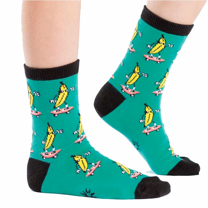 Youth Below the calf knitted crew socks, 168 or 200 needle