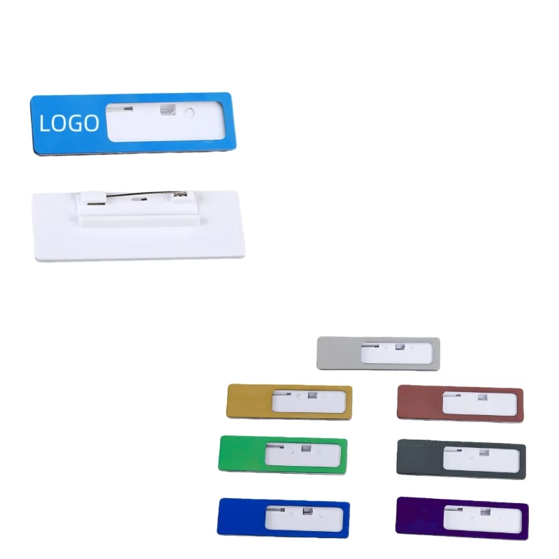 Stainless Steel Name Badge W/ Pin Back 1