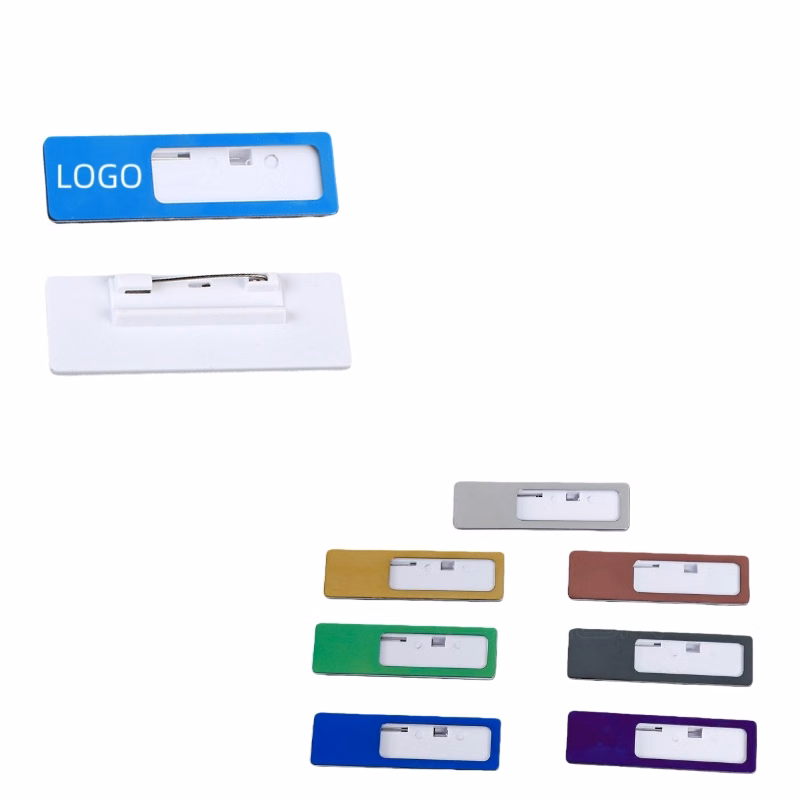 Stainless Steel Name Badge W/ Pin Back