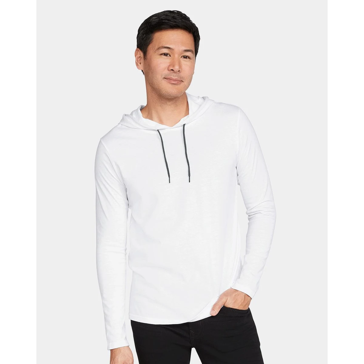 Unisex Softstyle® Lightweight Hooded Long Sleeve T-Shirt - 987 1
