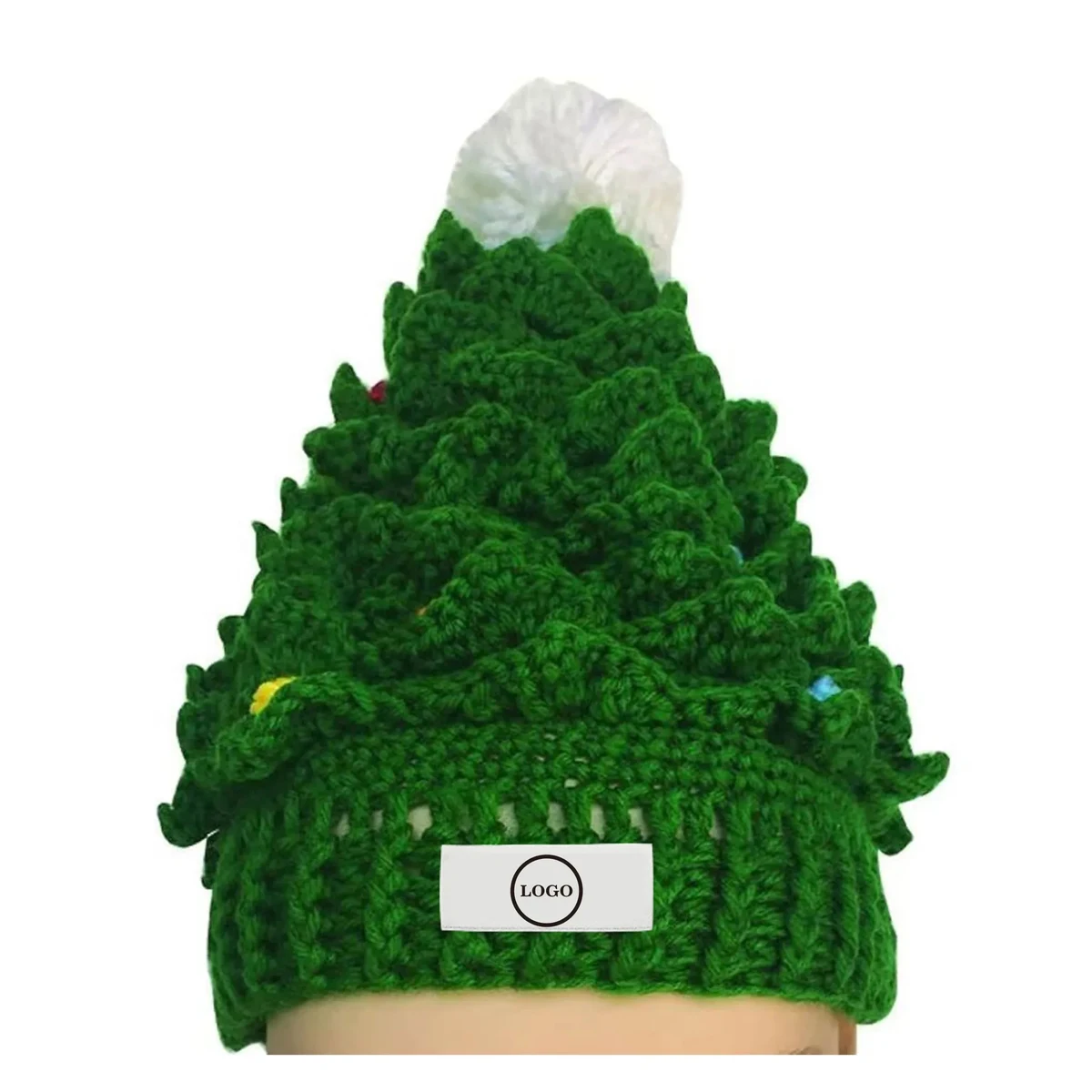 Christmas Tree het Hat With Pom-Pom 1