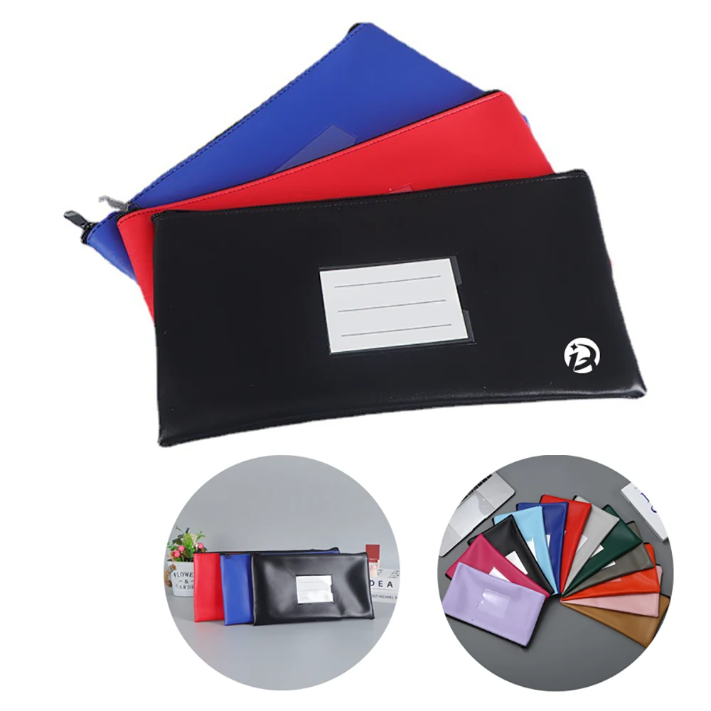 PU Leather Receipt Bag, custom tote bag with logo imprint 1