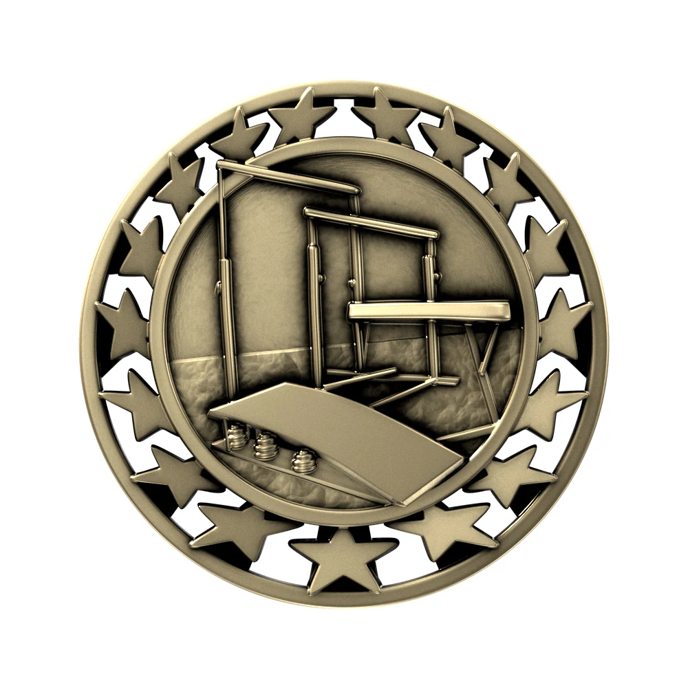 Gymnastics Star Medallion (2-1/2") 1