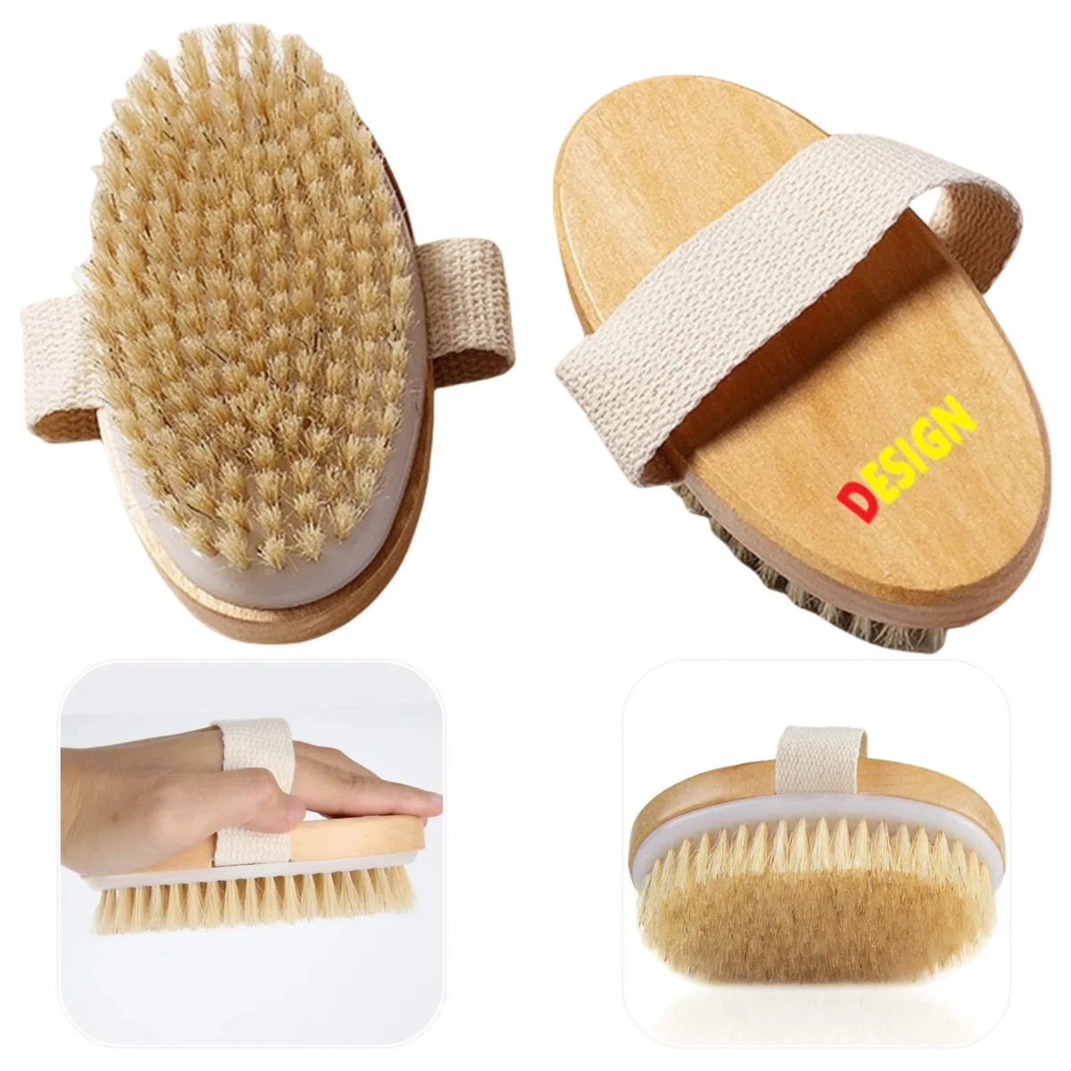 Boar Bristle Dry Body Brush 1