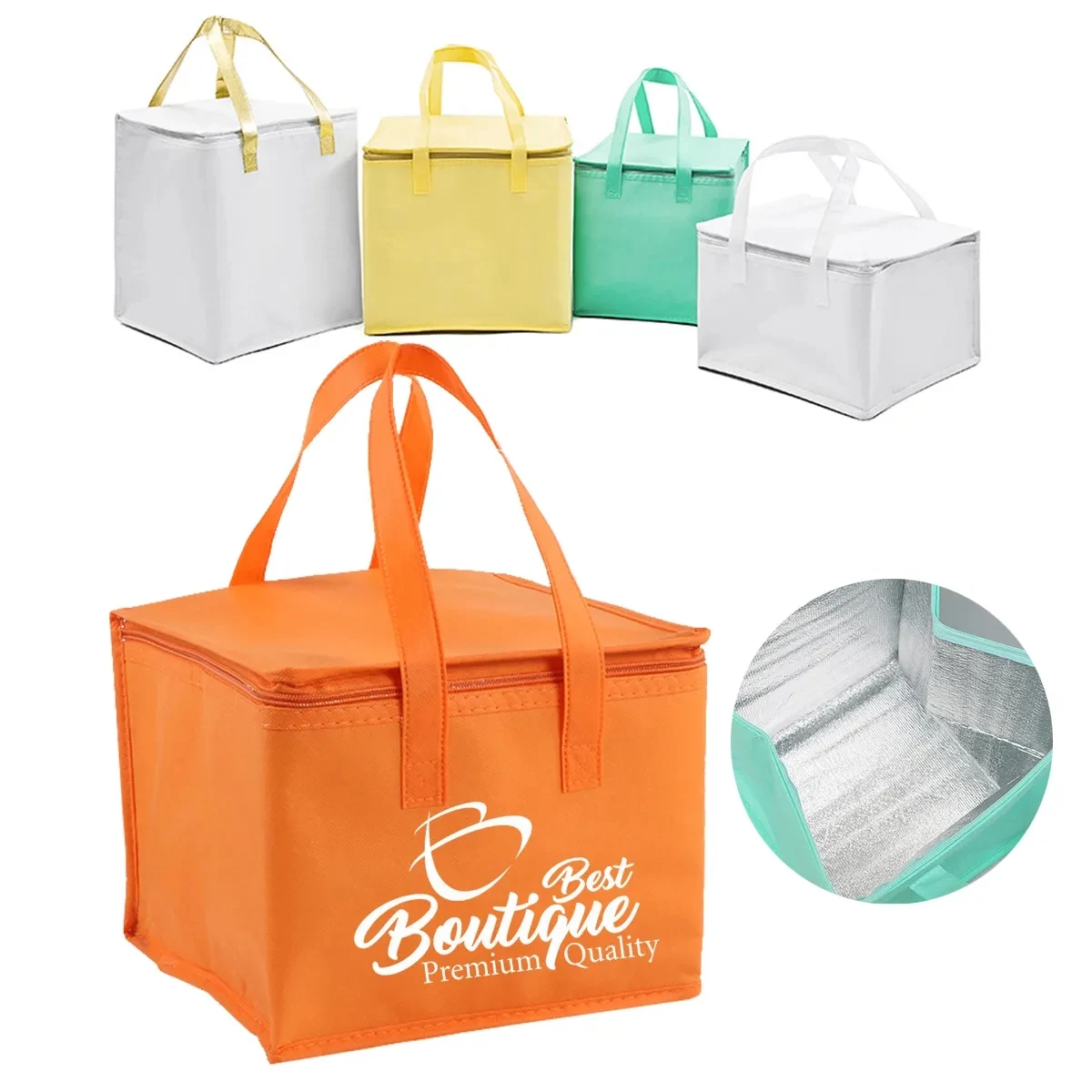 Custom Large Insulated Reusable Collapsible Cooler Tote 1