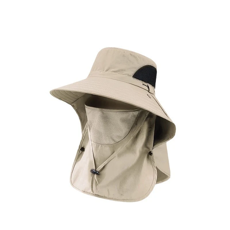 Wide Brim Bucket Hat with Neck Flap 1