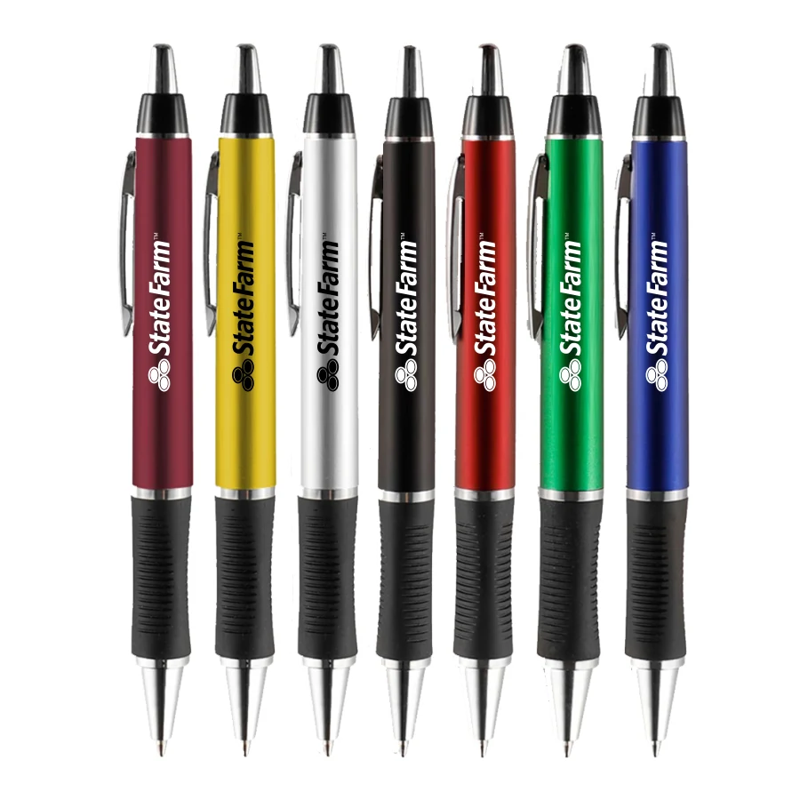 Union Printed - Braxton Rubber Grip Click Pen 1