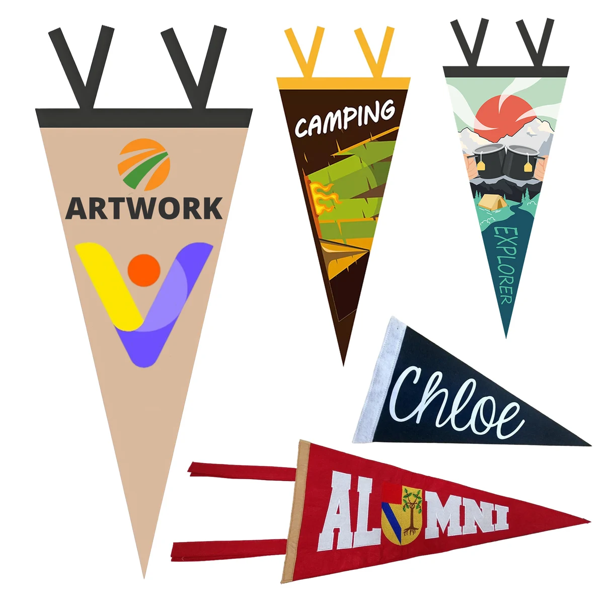 Outdoor Sports Triangle Felt Flag 1