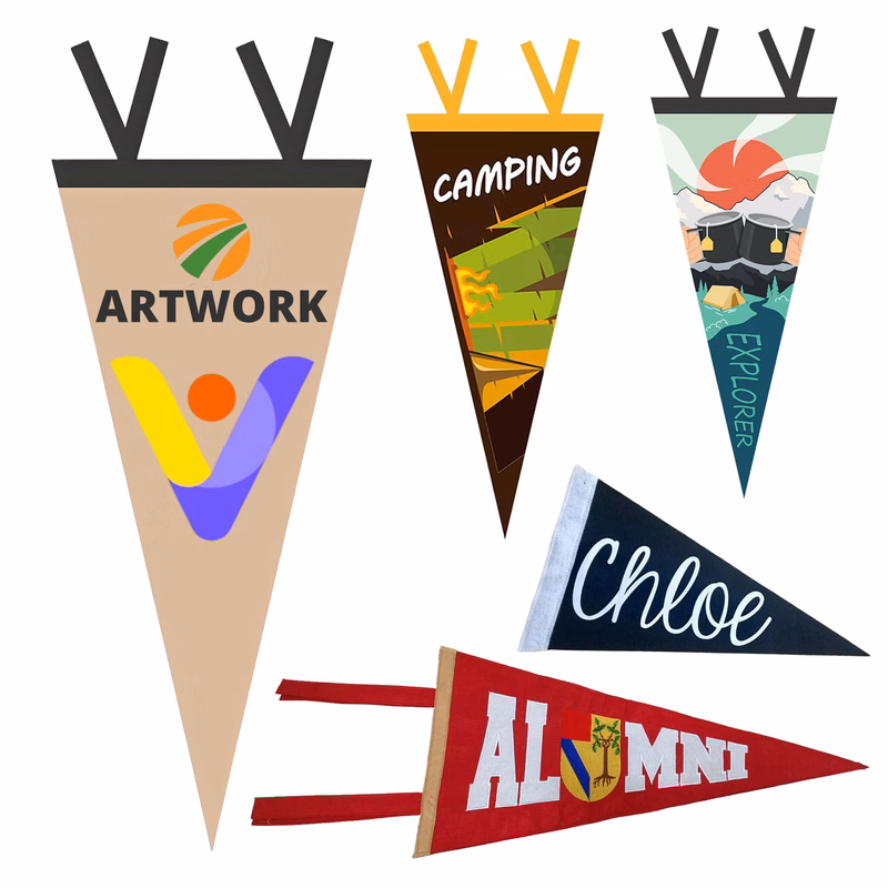 Outdoor Sports Triangle Felt Flag