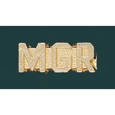 Manager Metal Chenille Letter Insignia Pin 1