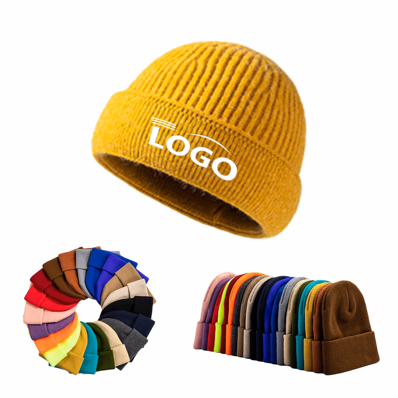 MOQ 50PCS Customizable Knitted Beanie Hat