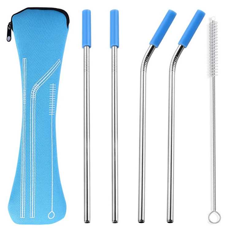Stainless Steel Straws,Reusable with Cleaning Brush 1