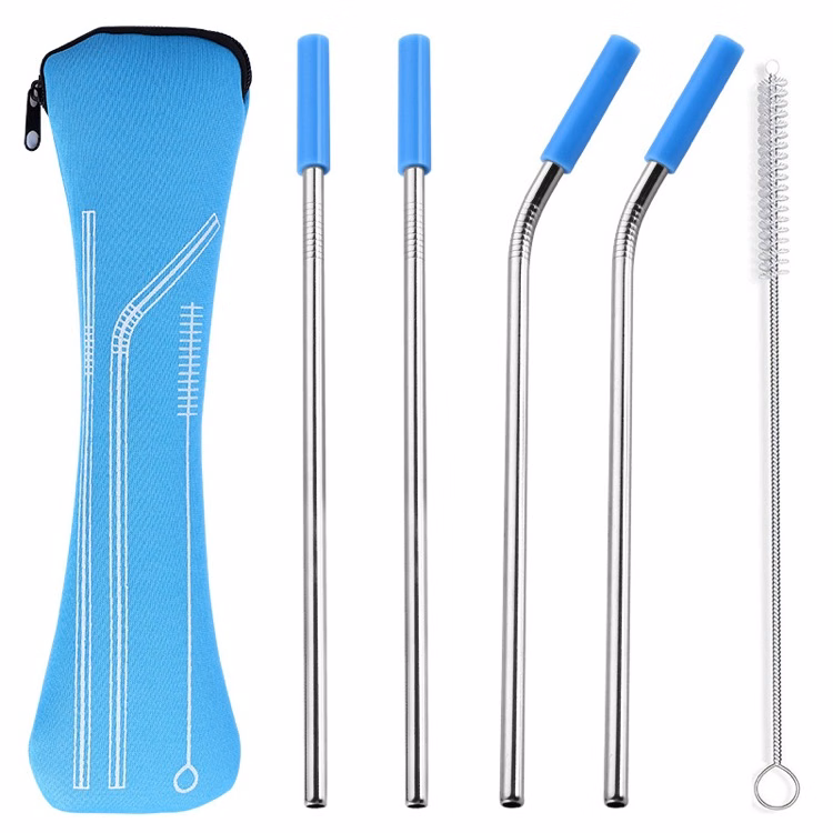 Stainless Steel Straws,Reusable with Cleaning Brush