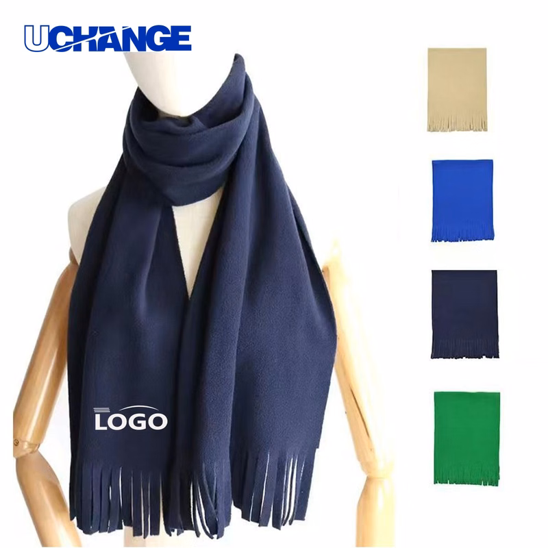 Polar Fleece Scarf With Tassel for Warmth