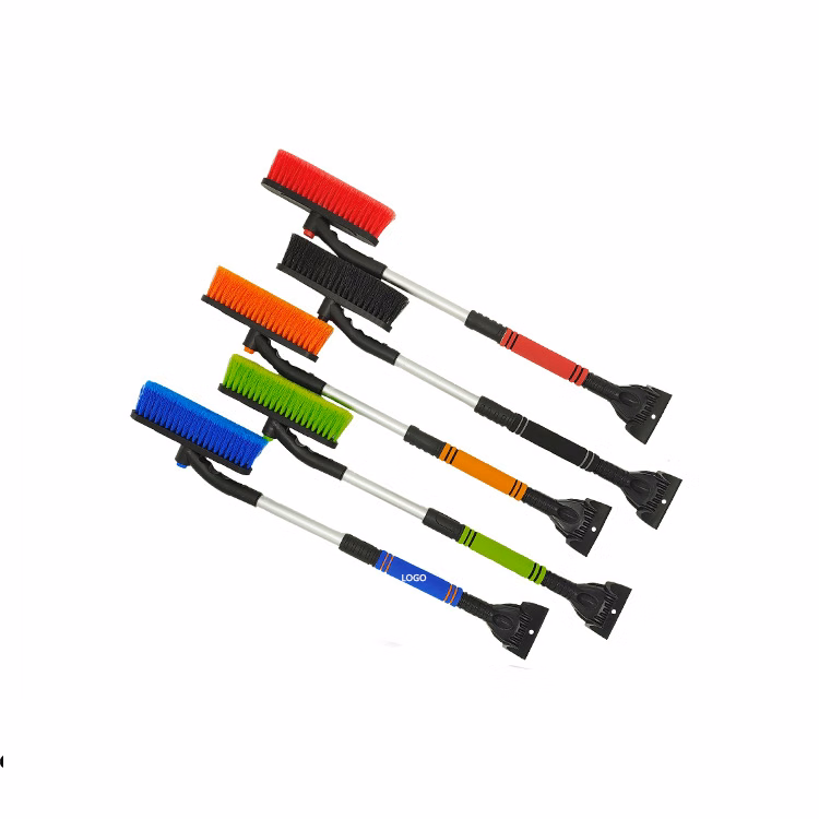 Snow shovel can be easily operated with one button, extending from 28.7" to 36", so that you can eas