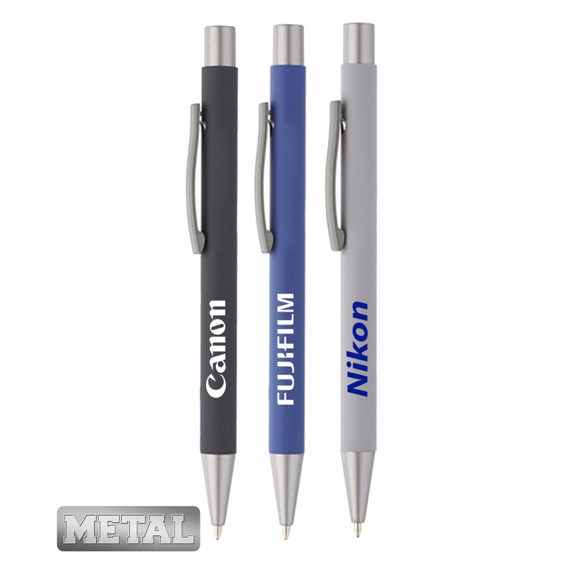 Union Printed -Rubber Coated Metal Pens