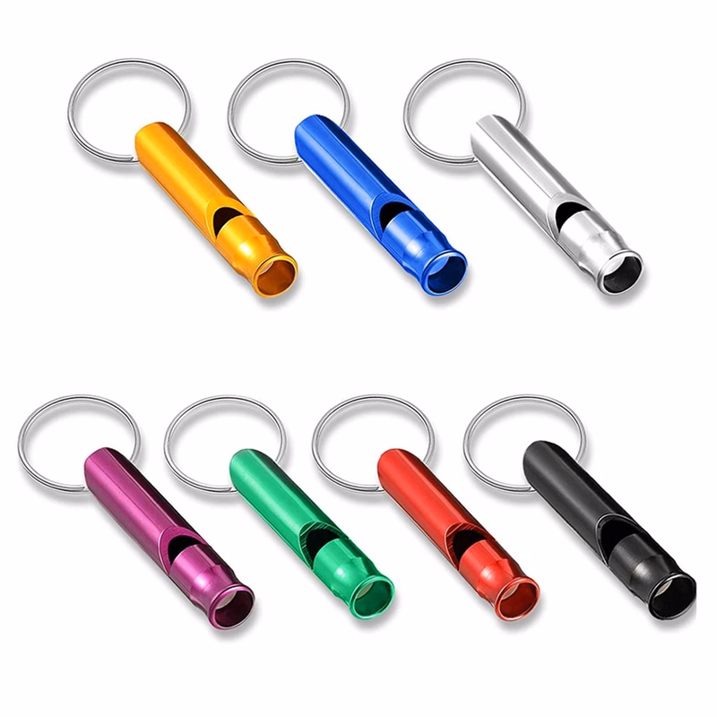 Aluminum Emergency Whistle with Keychain