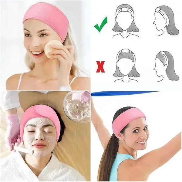 Adjustable Comfortable Soft Towel Spa Headband 1