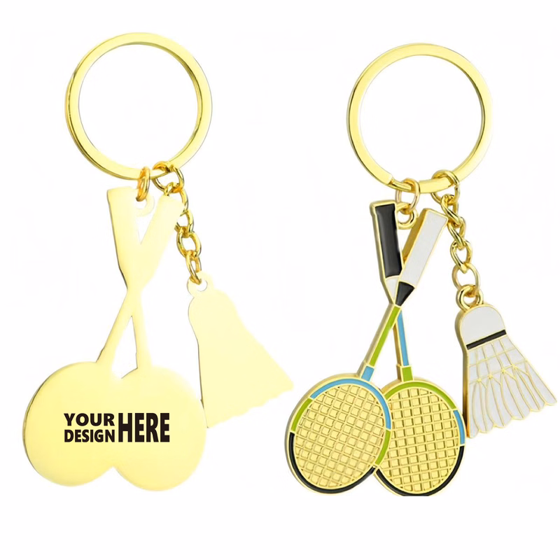 Badminton Themed Key Charm