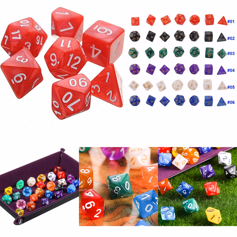 Multi-Sided Polyhedral Digital Acrylic Dice Set