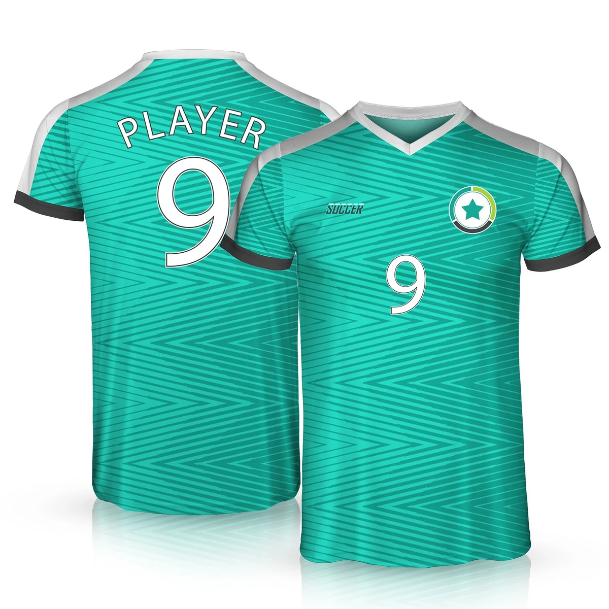 Full Color Personalized Rib Neck Soccer Jersey 1