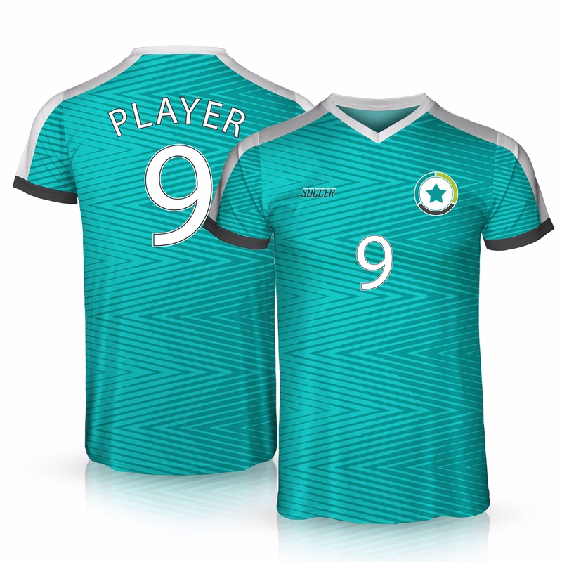 Full Color Personalized Rib Neck Soccer Jersey