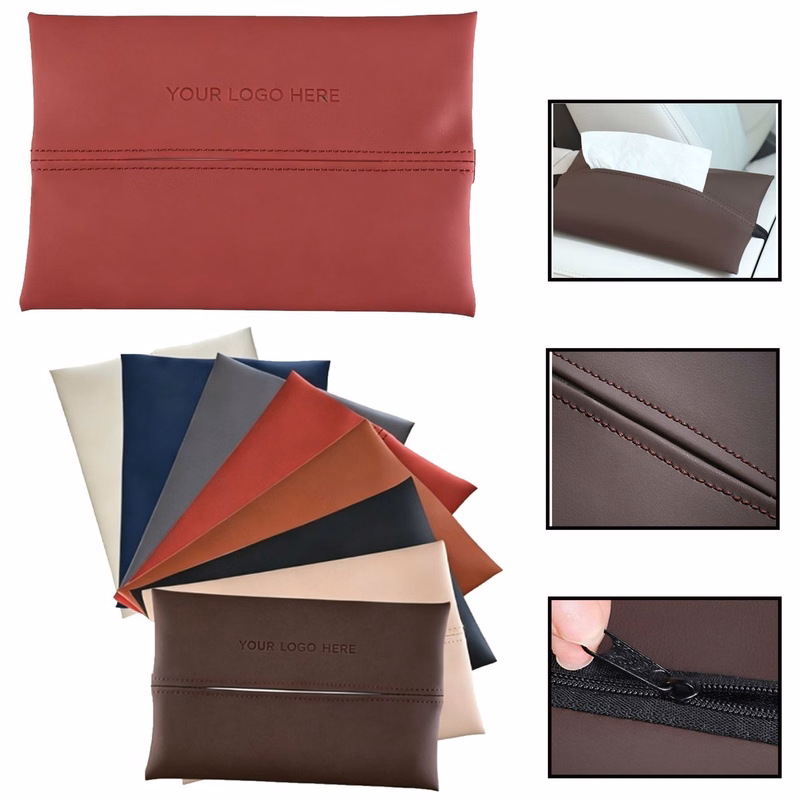 Luxury Nappa Leather Car Tissue Case