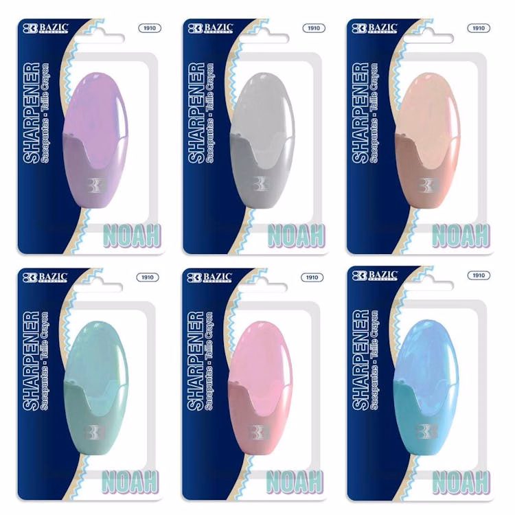 Pencil Sharpeners - Shavings Receptacle Assorted Colors