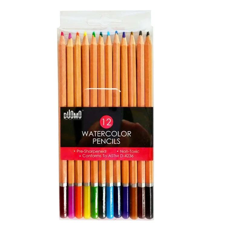 Watercolor Pencils - 12 Pre-sharpened Colors 1