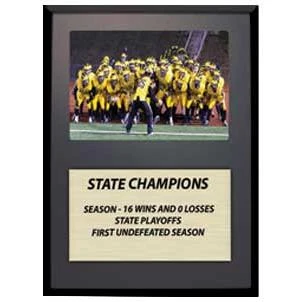 Plaque: 8x10" Black Matte Finish, 6x4" Photo cover 1