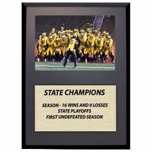 Plaque: 8x10" Black Matte Finish, 6x4" Photo cover