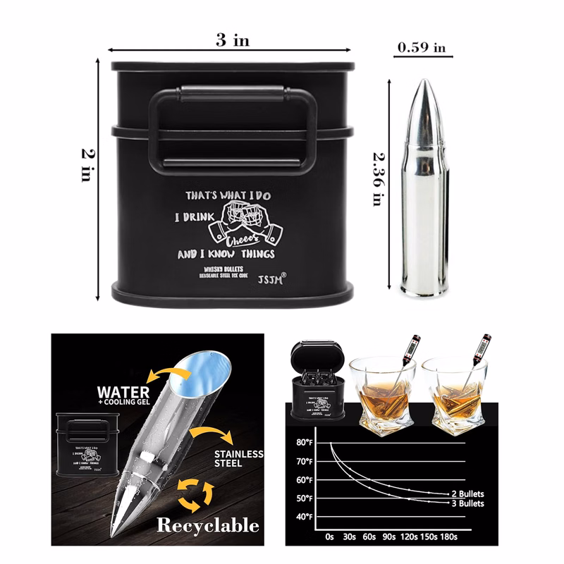 Whiskey Bullets Ice Cubes