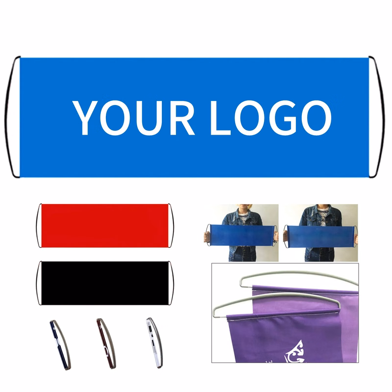 Retractable PET Hand Banner Practical Design for Sports or Rallies