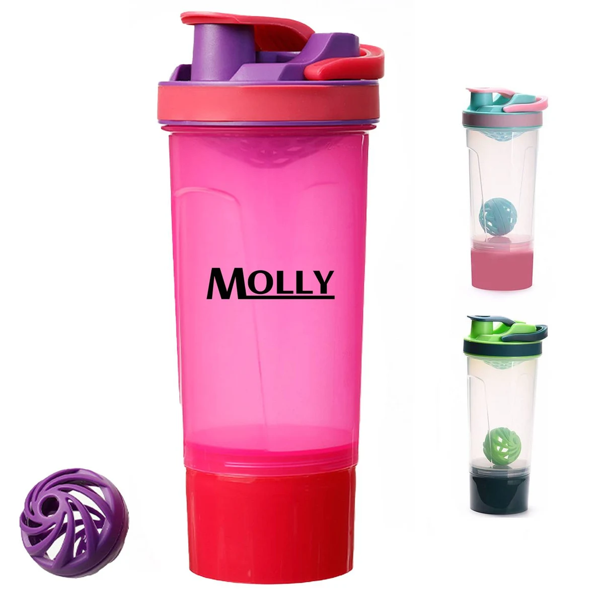 24oz Multifunction Protein Shake Bottle w/ Mixing Ball 1