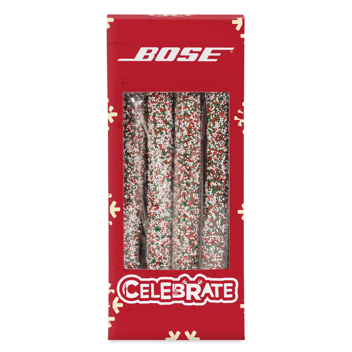 Holiday Chocolate Dipped Non Pareil Pretzel Rods 1