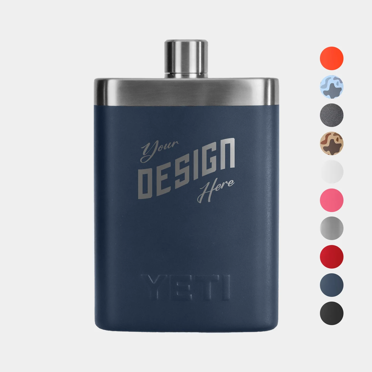 7 oz YETI® Rambler Stainless Steel Insulated Flask with Funnel, custom water bottle with logo imprint 1