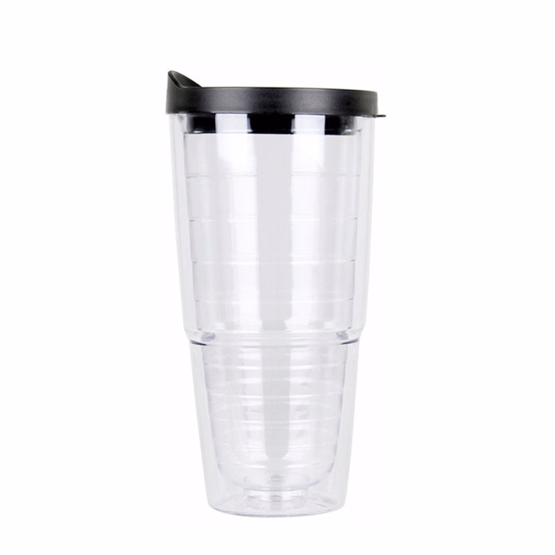 24oz Plastic Double Layer Tumbler