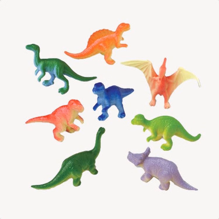 Mini Plastic Dinosaurs - 12 Pack 2.5"