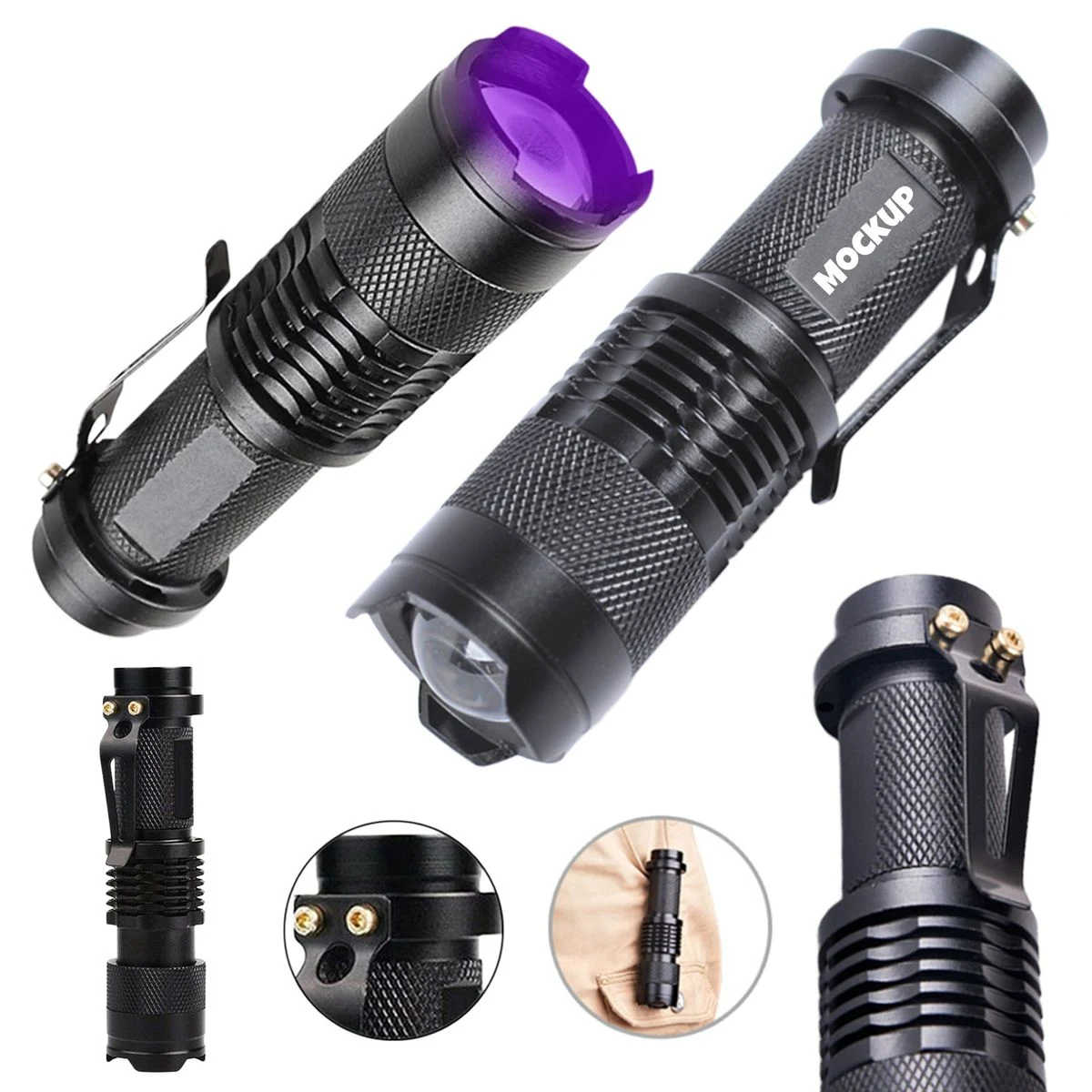 UV Flashlight Portable Ultraviolet Torch 1