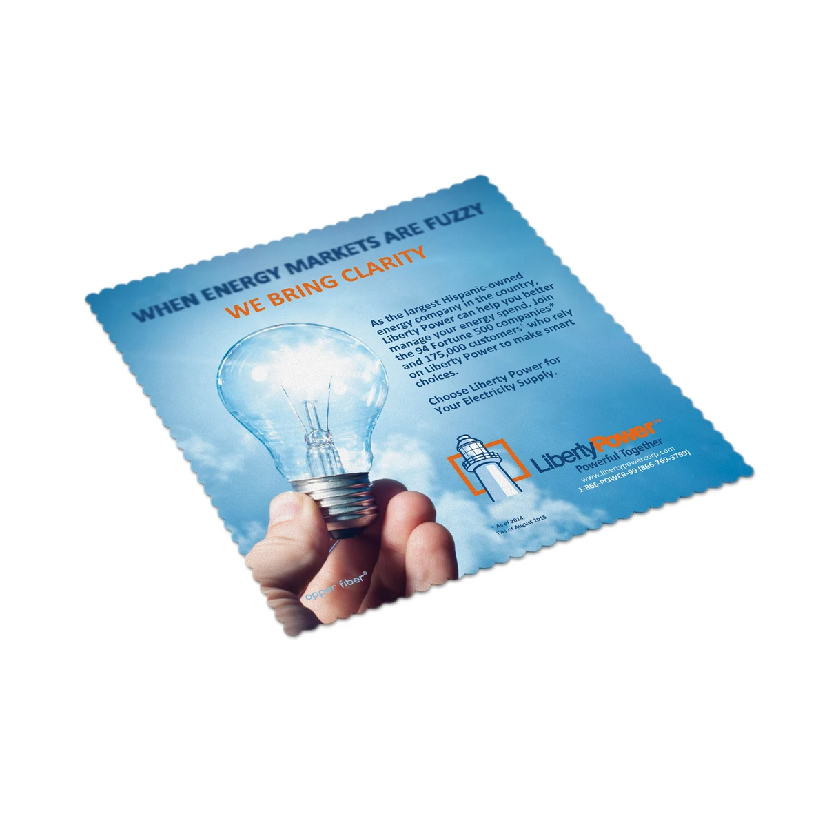 Full-Color Ultra Opper Fiber Cleaning Cloth (5"x 5") 1