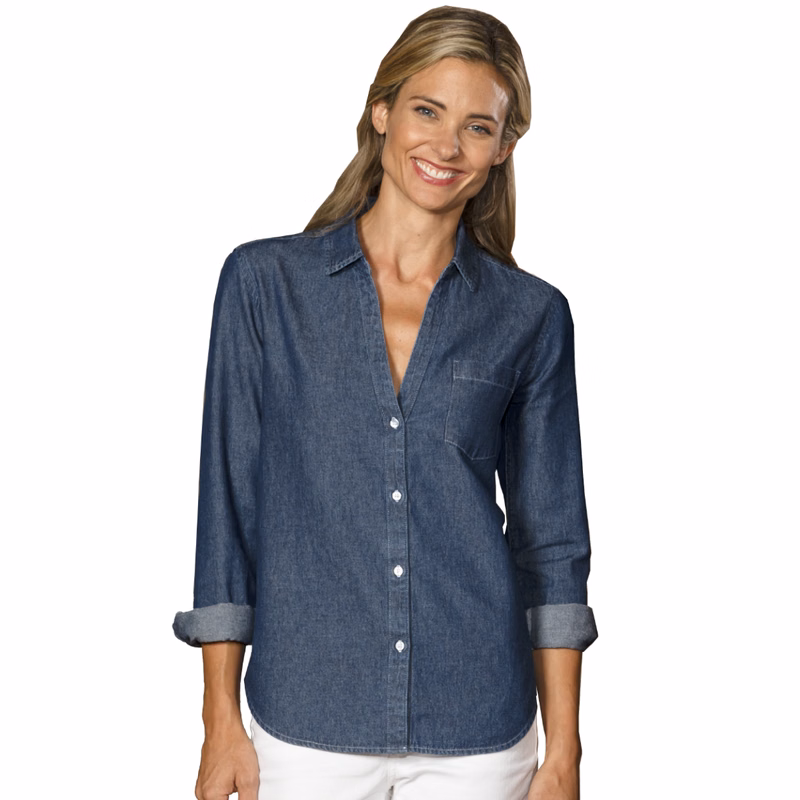 Ladies L/S Untucked Denim