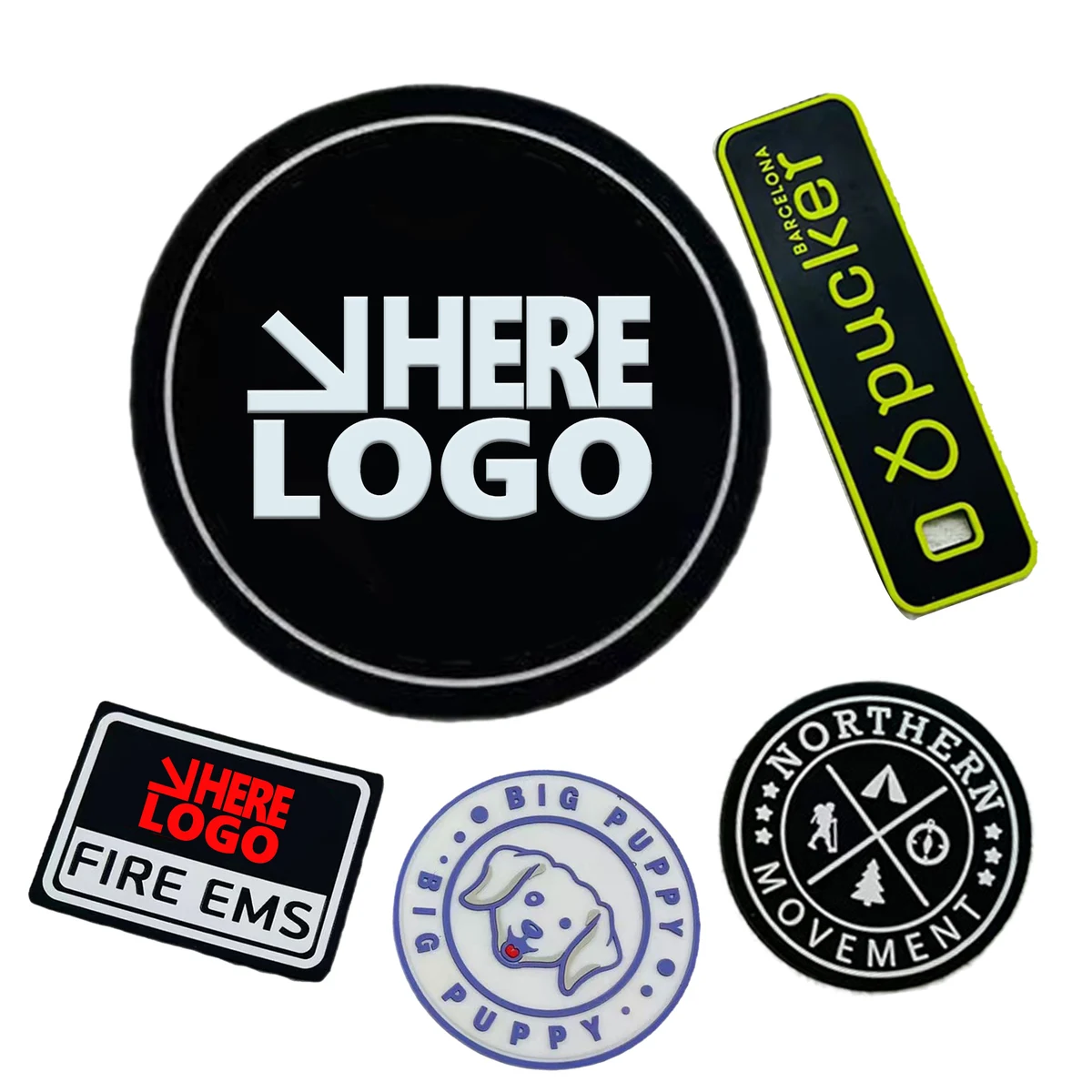 2" PVC Round Rubber Label Decal MOQ 100 1