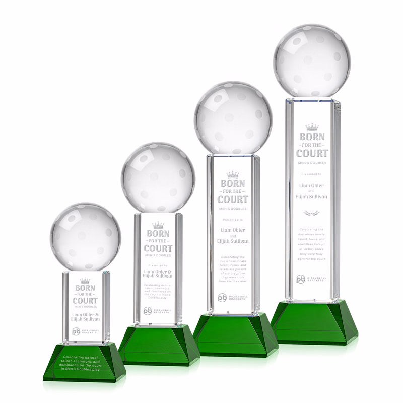 Pickleball Award on Stowe Base - Green