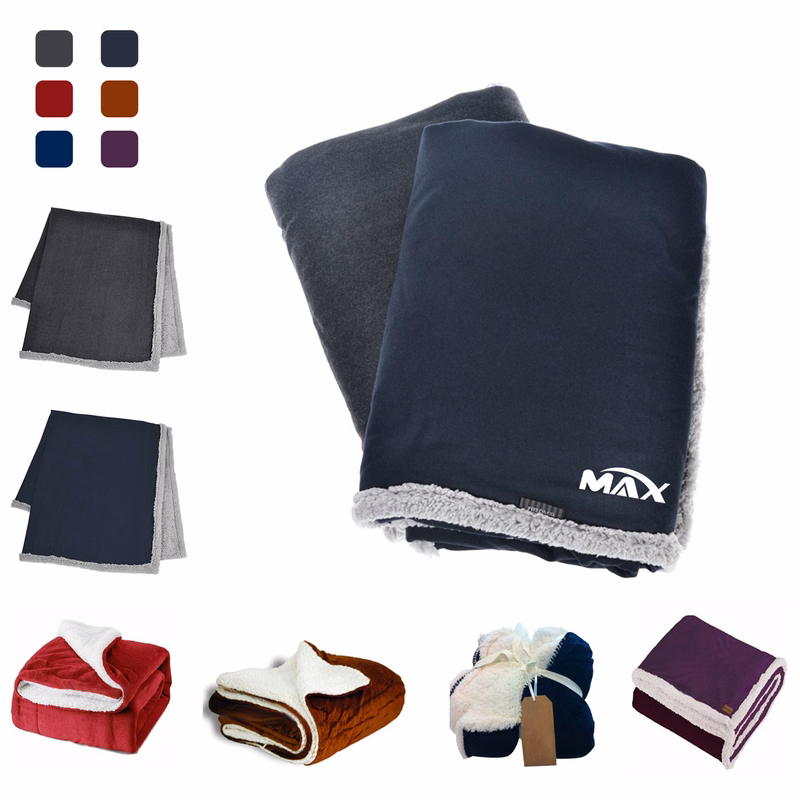 Oversized Wool Sherpa Blanket
