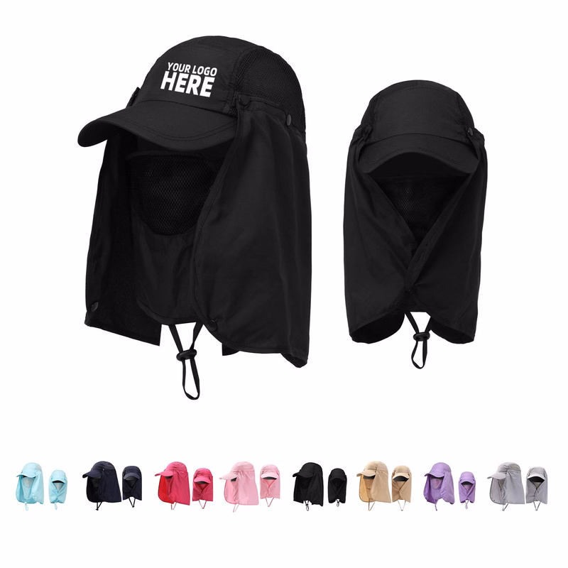 Wide Brim Face Mask Sun Hat