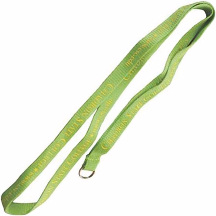 Bamboo Screen Printed Lanyard with Split Ring - 36"x3/8"